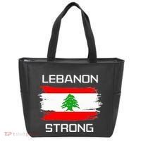 Lebanon Strong Lebanese Flag Souvenir Beirut Cedar Tree Tote Bag thumb 0