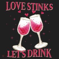 Love Stinks Lets Drink Anti Valentine Women's Sweatshirt thumb 2