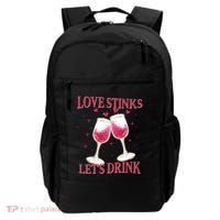 Love Stinks Lets Drink Anti Valentine Backpack thumb 0