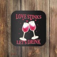 Love Stinks Lets Drink Anti Valentine Coaster thumb 0