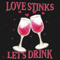 Love Stinks Lets Drink Anti Valentine Coaster thumb 2