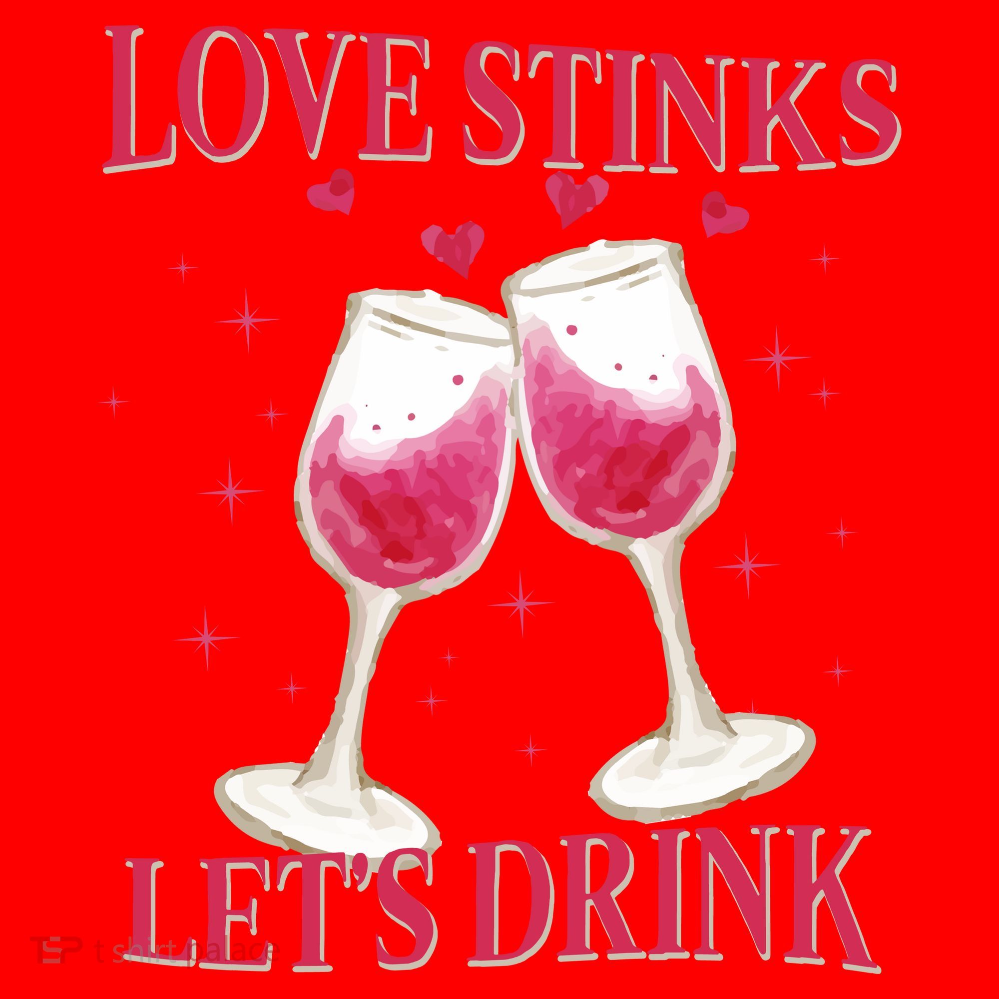 Love Stinks Lets Drink Anti Valentine Santa Hat