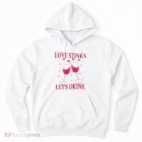 Love Stinks Lets Drink Anti Valentine Hoodie thumb 0