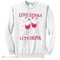 Love Stinks Lets Drink Anti Valentine Sweatshirt thumb 0