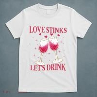 Love Stinks Lets Drink Anti Valentine T-Shirt thumb 5