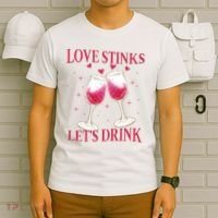 Love Stinks Lets Drink Anti Valentine T-Shirt thumb 6