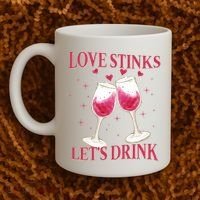 Love Stinks Lets Drink Anti Valentine Coffee Mug thumb 2