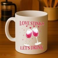 Love Stinks Lets Drink Anti Valentine Coffee Mug thumb 4