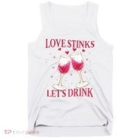 Love Stinks Lets Drink Anti Valentine Tank Top thumb 0
