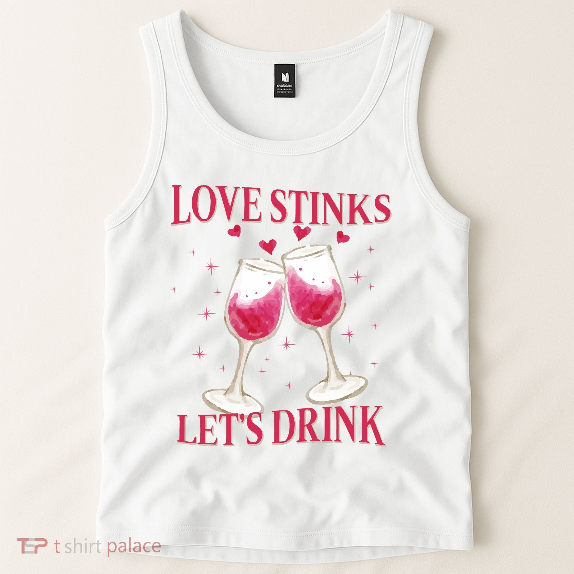 Love Stinks Lets Drink Anti Valentine Tank Top