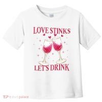 Love Stinks Lets Drink Anti Valentine Toddler T-Shirt thumb 0