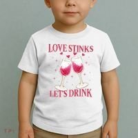 Love Stinks Lets Drink Anti Valentine Toddler T-Shirt thumb 2