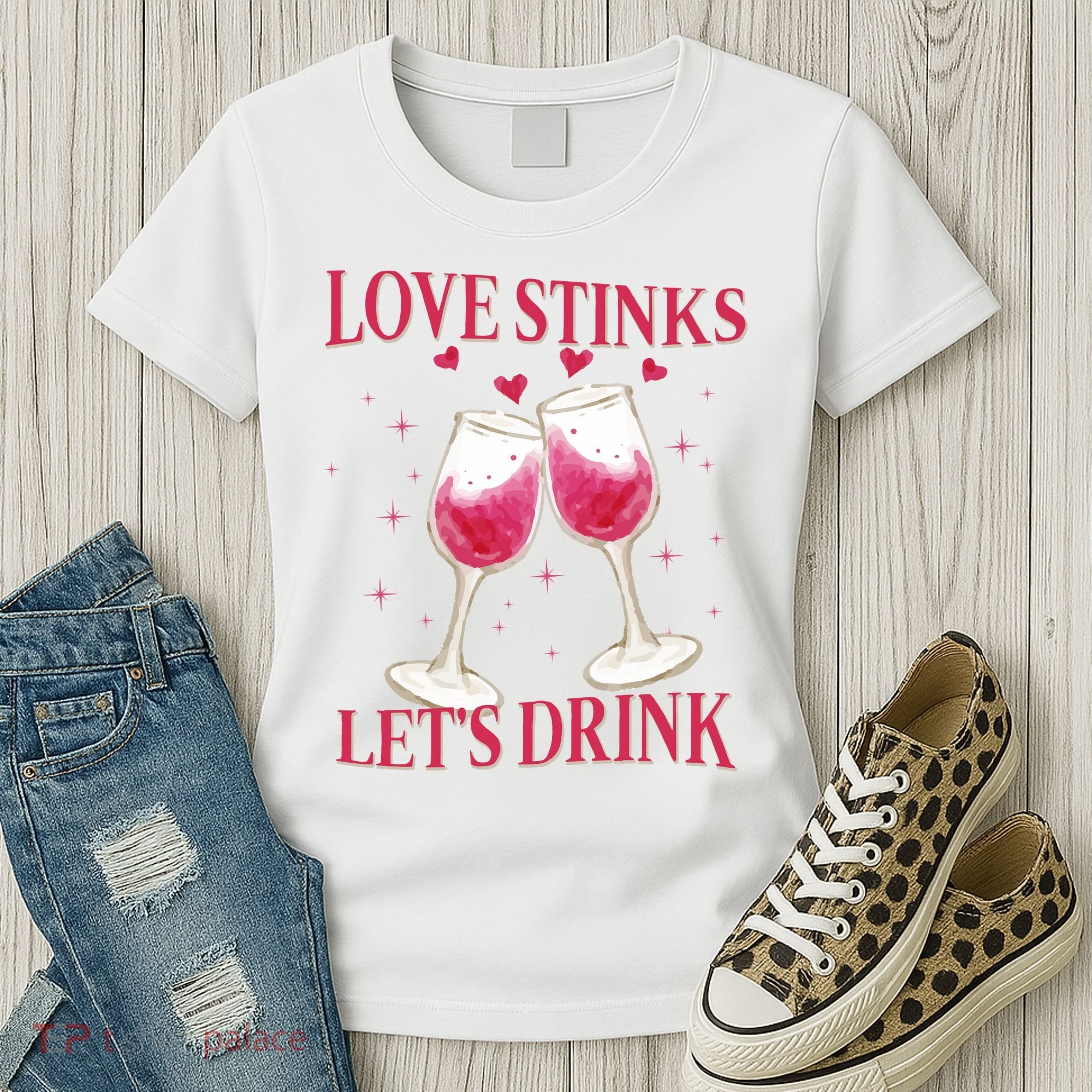 Love Stinks Lets Drink Anti Valentine Women's T-Shirt