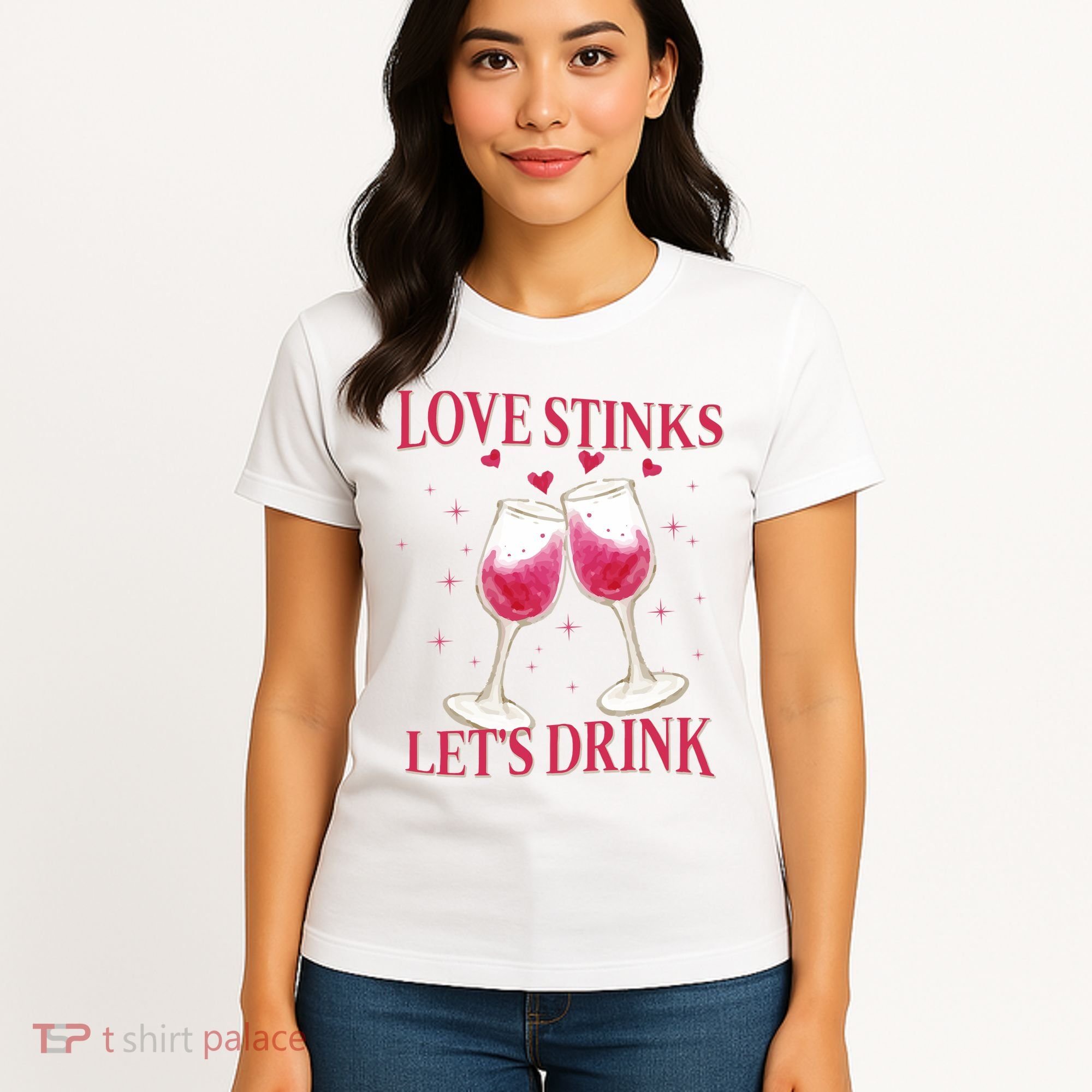 Love Stinks Lets Drink Anti Valentine Women's T-Shirt