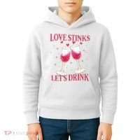 Love Stinks Lets Drink Anti Valentine Kids Hoodie thumb 4