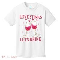 Love Stinks Lets Drink Anti Valentine Kids T-Shirt thumb 0