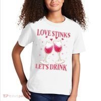 Love Stinks Lets Drink Anti Valentine Kids T-Shirt thumb 2