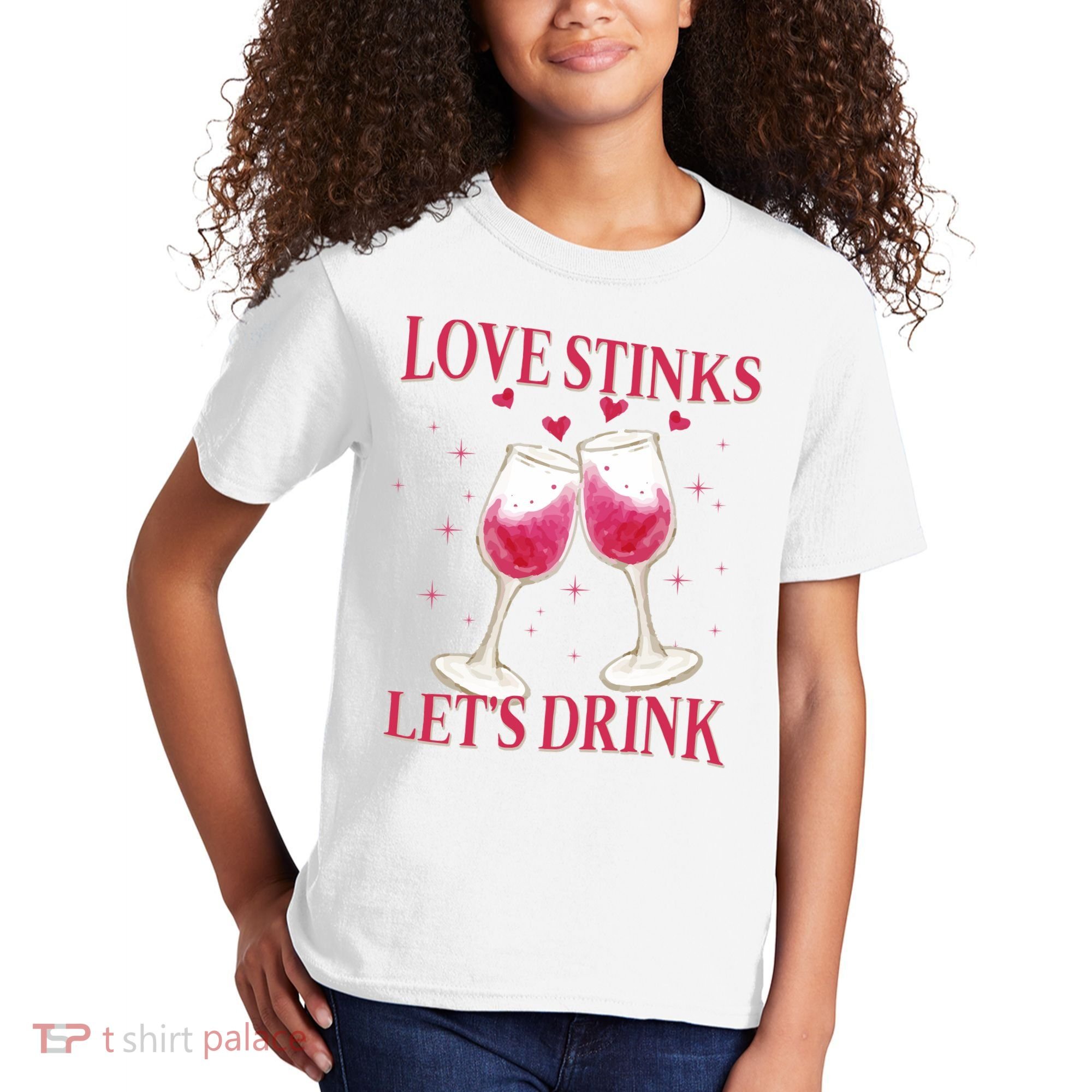 Love Stinks Lets Drink Anti Valentine Kids T-Shirt
