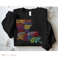 Louisiana State Map Mardi Gras Sweatshirt thumb 2