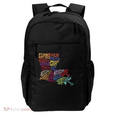 Louisiana State Map Mardi Gras Backpack
