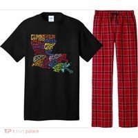 Louisiana State Map Mardi Gras Pajama Set thumb 0