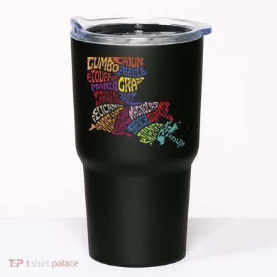 Louisiana State Map Mardi Gras Tumbler