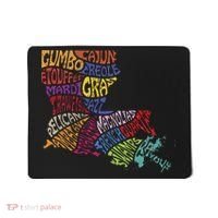 Louisiana State Map Mardi Gras Mousepad thumb 0