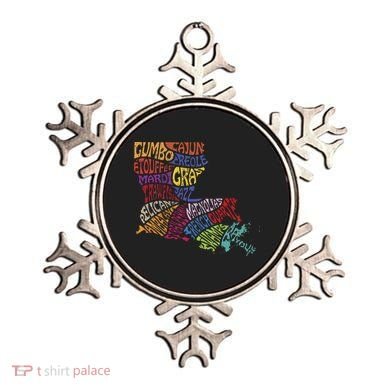 Louisiana State Map Mardi Gras Ornament
