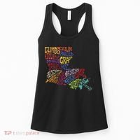 Louisiana State Map Mardi Gras Women's Tank Top thumb 0