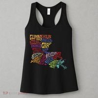 Louisiana State Map Mardi Gras Women's Tank Top thumb 3