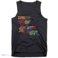 Louisiana State Map Mardi Gras Tank Top thumb 0