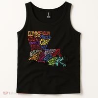 Louisiana State Map Mardi Gras Tank Top thumb 2