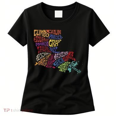 Louisiana State Map Mardi Gras Women's T-Shirt