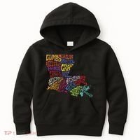 Louisiana State Map Mardi Gras Kids Hoodie thumb 0