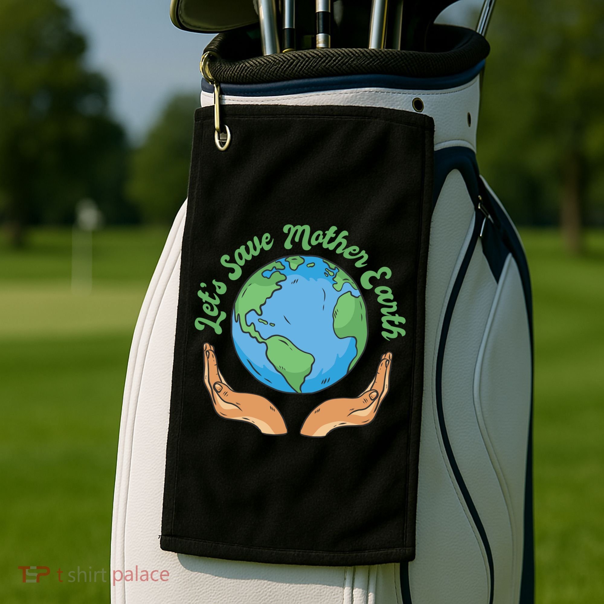 Let's Save Mother Earth Golf Towel