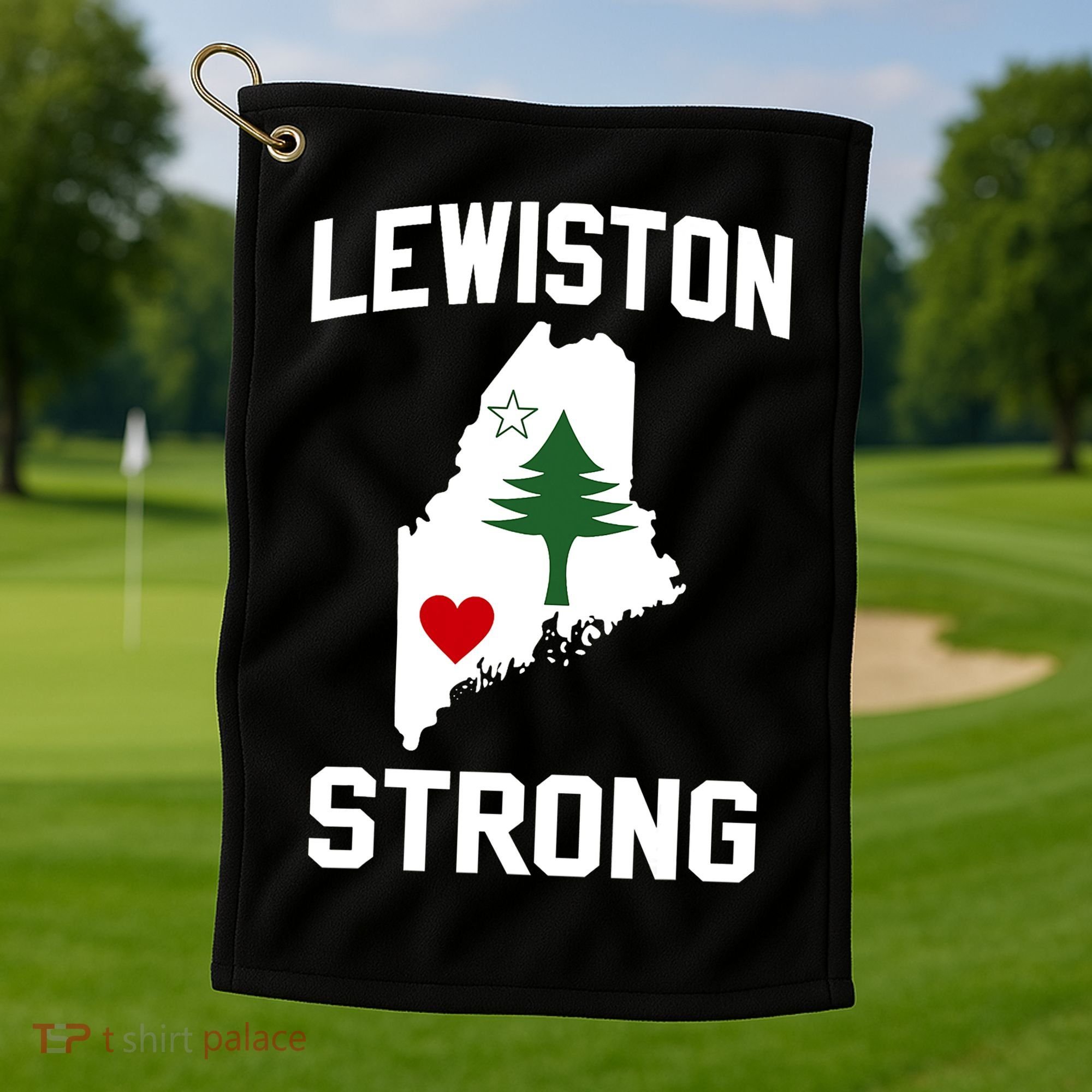 Lewiston Strong Maine Strong Golf Towel