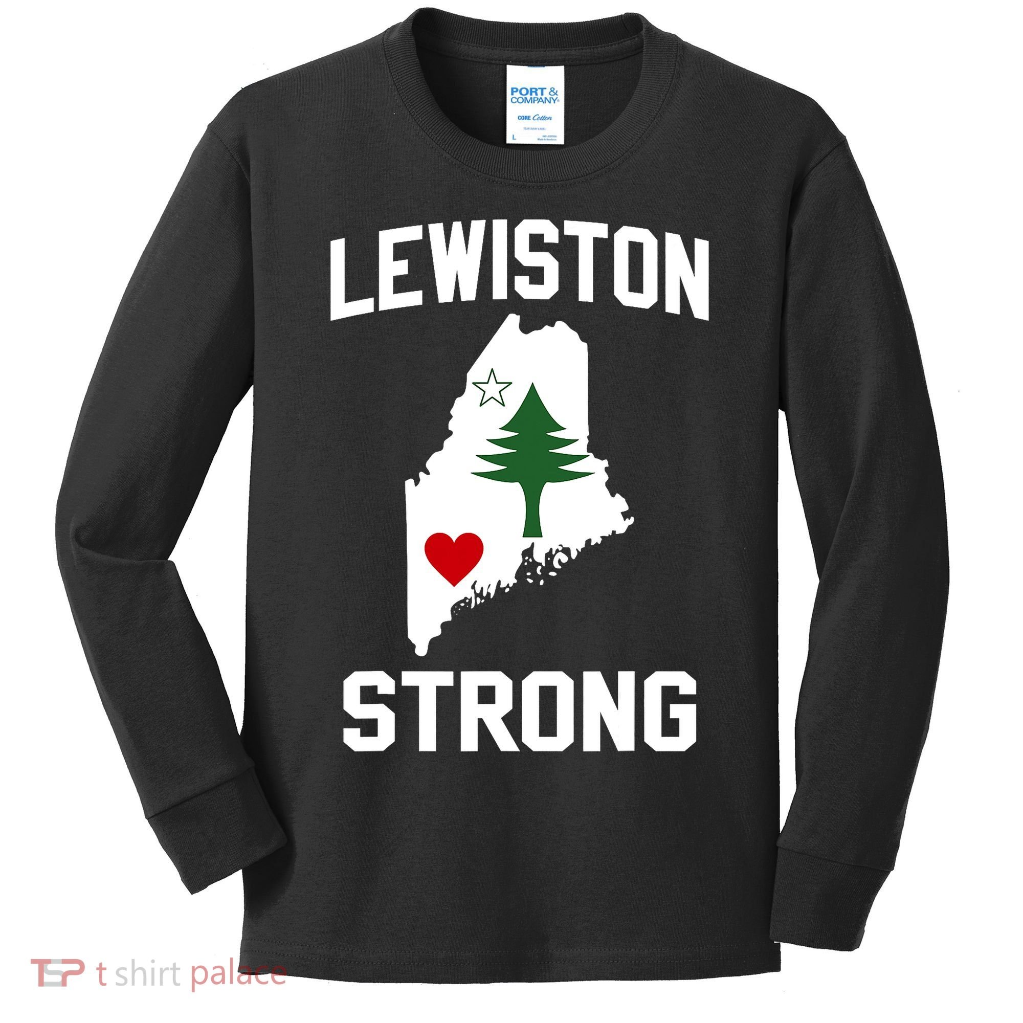 Lewiston Strong Maine Strong Kids Long Sleeve Shirt