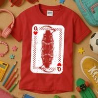La Santa Muerte Mexico Skeleton Poker Card Death Queens Kids T-Shirt thumb 3