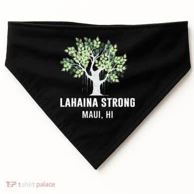 Lahaina Strong Maui Hawaii Old Banyan Tree USA-Made Doggie Bandana
