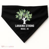 Lahaina Strong Maui Hawaii Old Banyan Tree USA-Made Doggie Bandana thumb 0