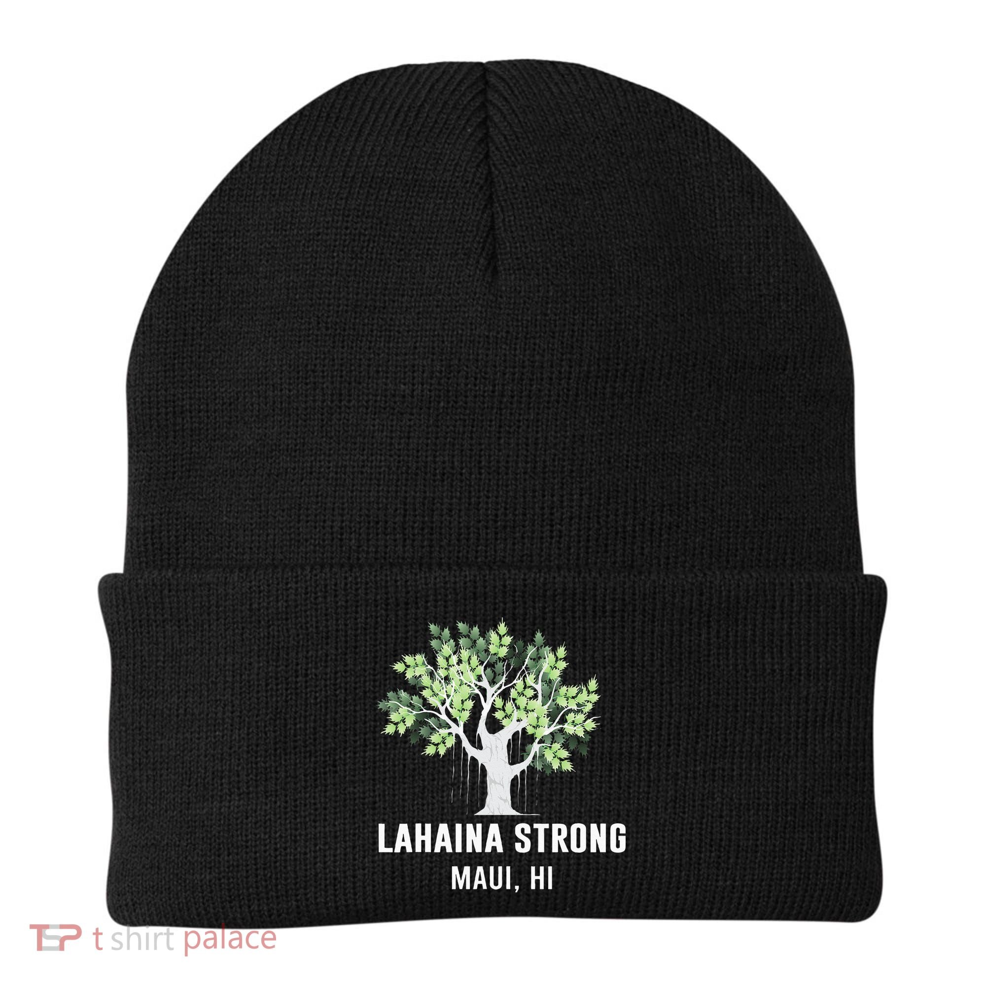 Lahaina Strong Maui Hawaii Old Banyan Tree Beanie