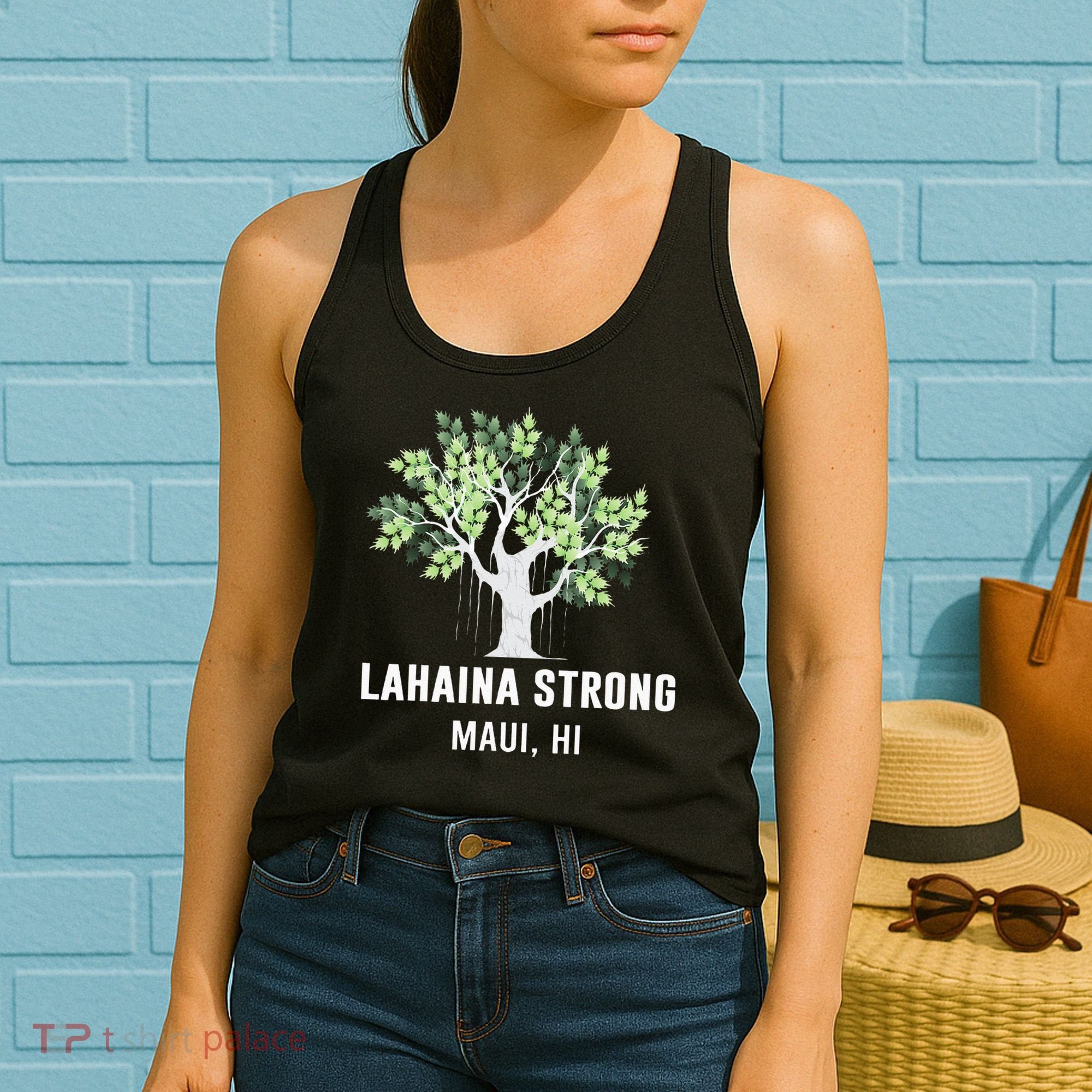 Lahaina Strong Maui Hawaii Old Banyan Tree Women's Tank Top