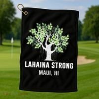 Lahaina Strong Maui Hawaii Old Banyan Tree Golf Towel thumb 1