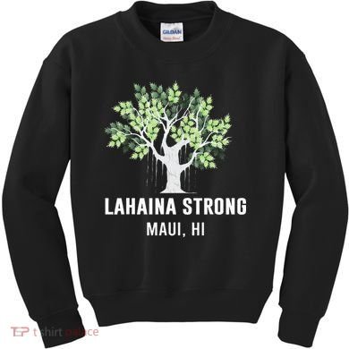 Lahaina Strong Maui Hawaii Old Banyan Tree Kids Sweatshirt