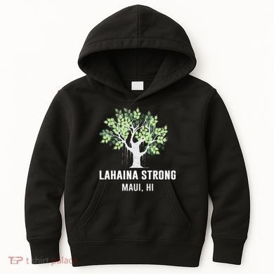 Lahaina Strong Maui Hawaii Old Banyan Tree Kids Hoodie