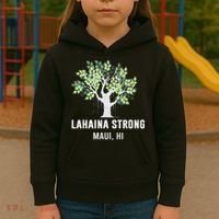 Lahaina Strong Maui Hawaii Old Banyan Tree Kids Hoodie thumb 3