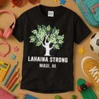 Lahaina Strong Maui Hawaii Old Banyan Tree Kids T-Shirt thumb 3