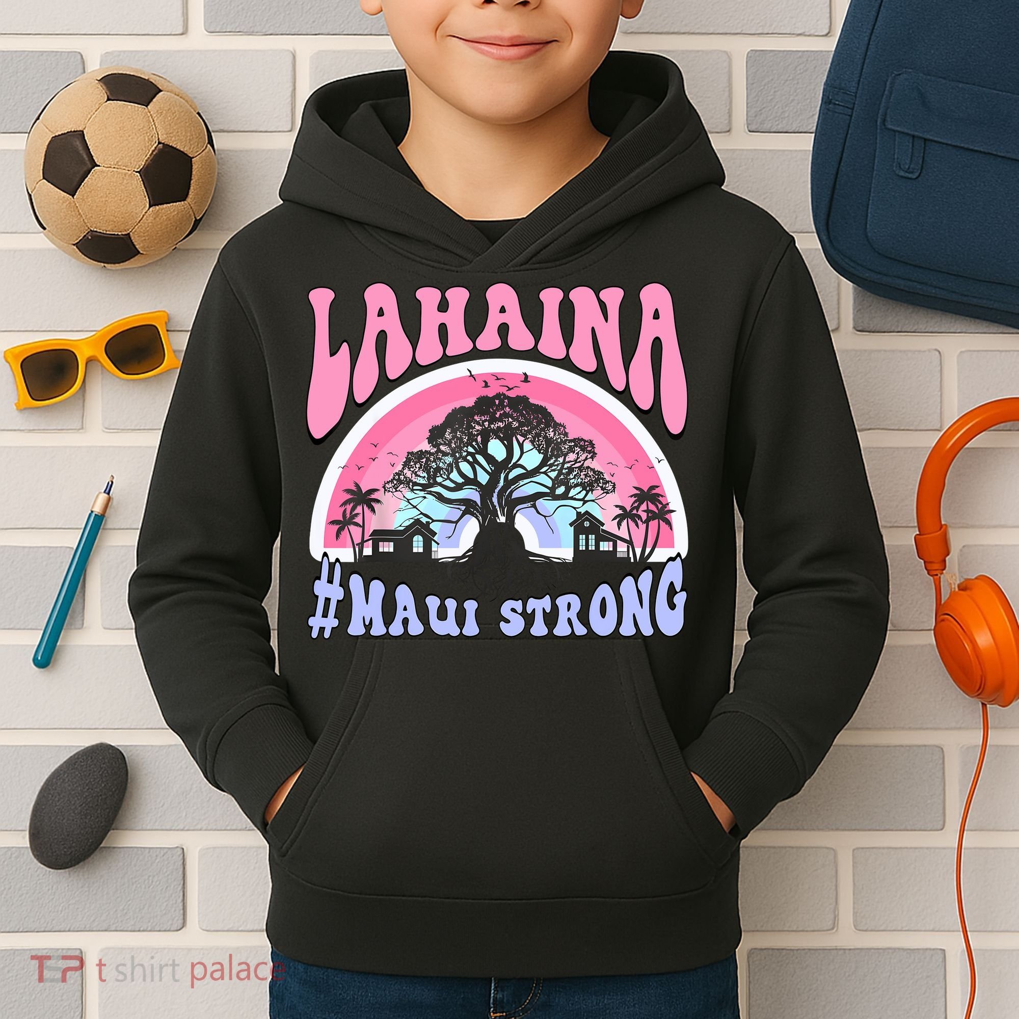 Lahaina Strong Maui Hawaii Kids Hoodie