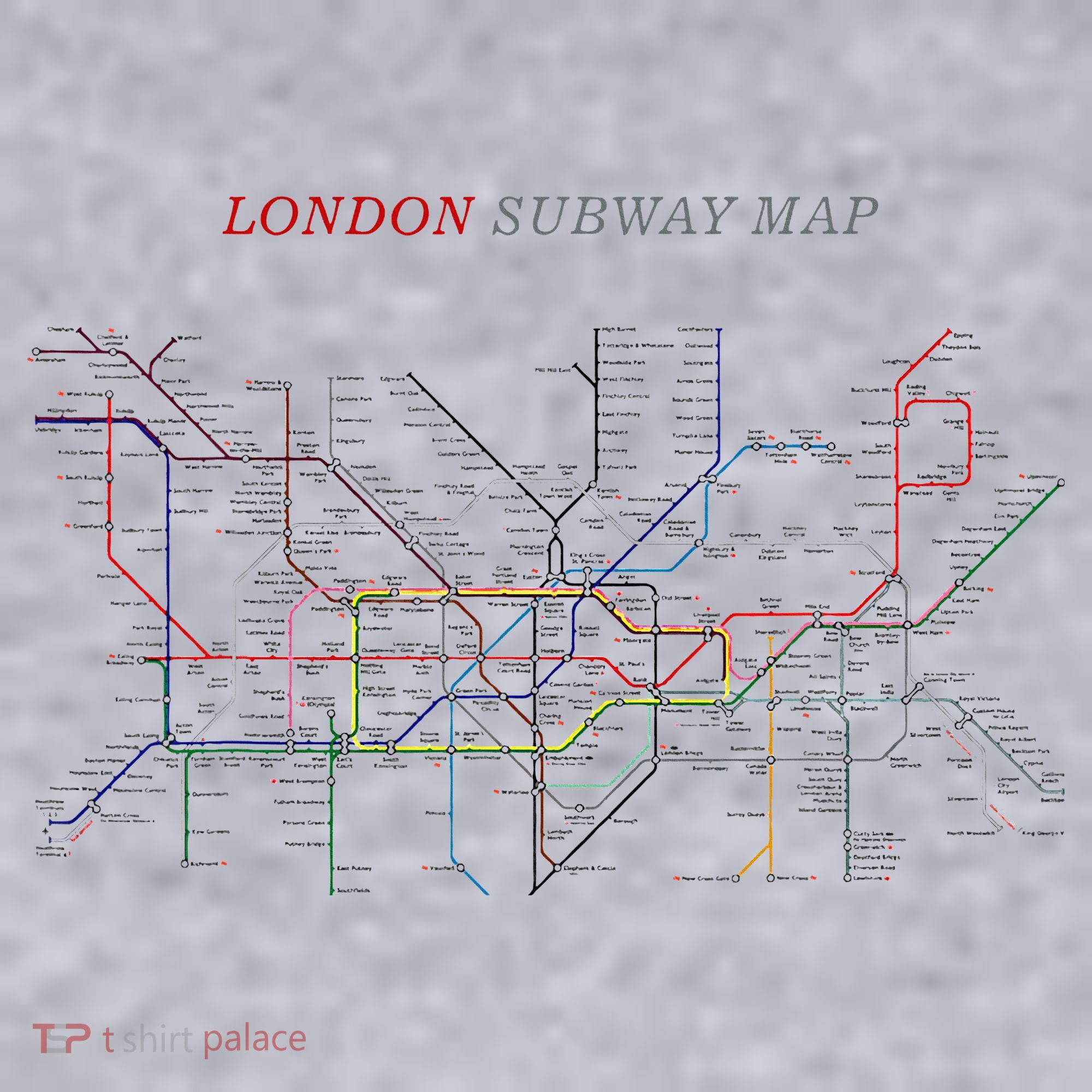 London S.U.B.W.A.Y Map Metro Underground Women's Sweatshirt