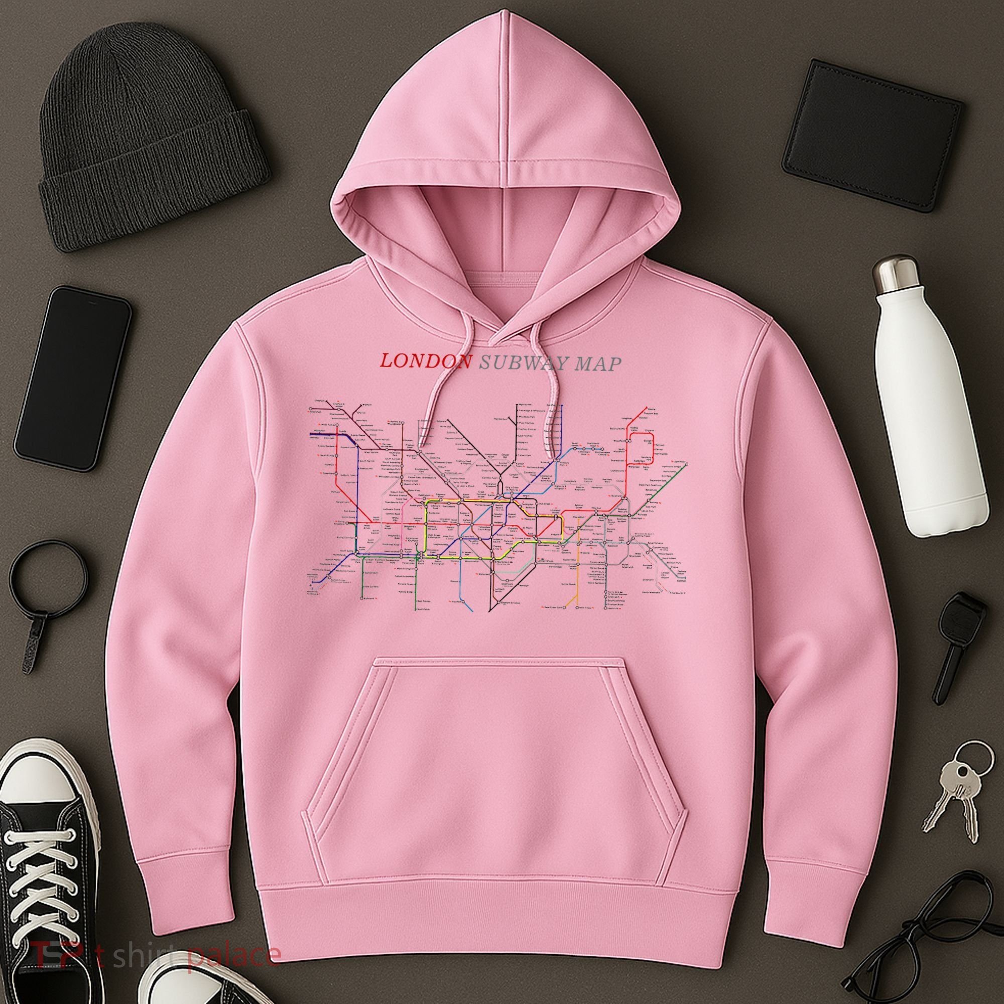 London S.U.B.W.A.Y Map Metro Underground Hoodie